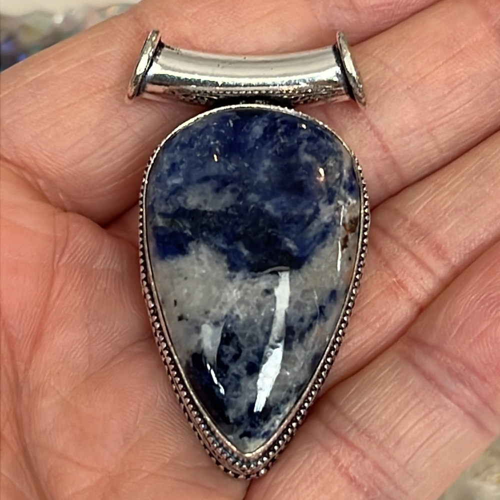 #580 Sodalite Handcrafted Pendant NWOT - Picture 7 of 17
